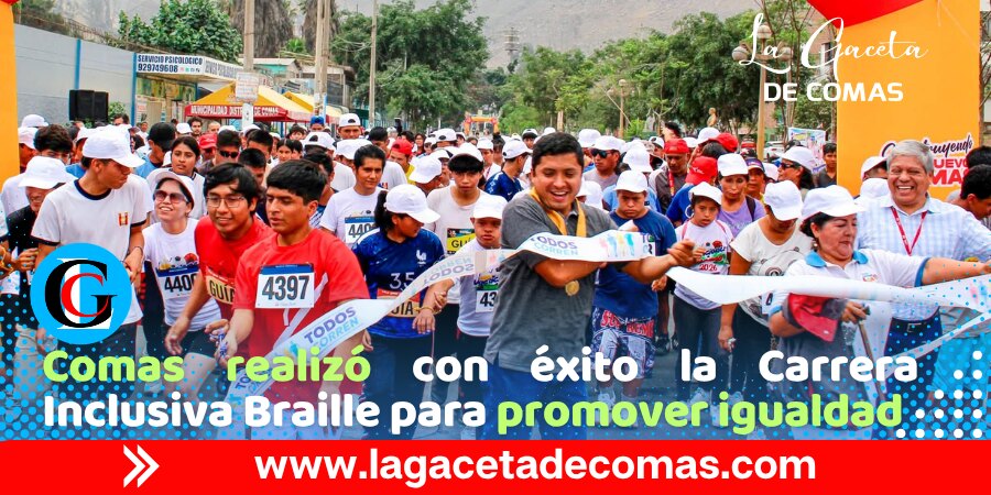 Municipalidad de Comas impulsa el deporte inclusivo con Carrera Braille