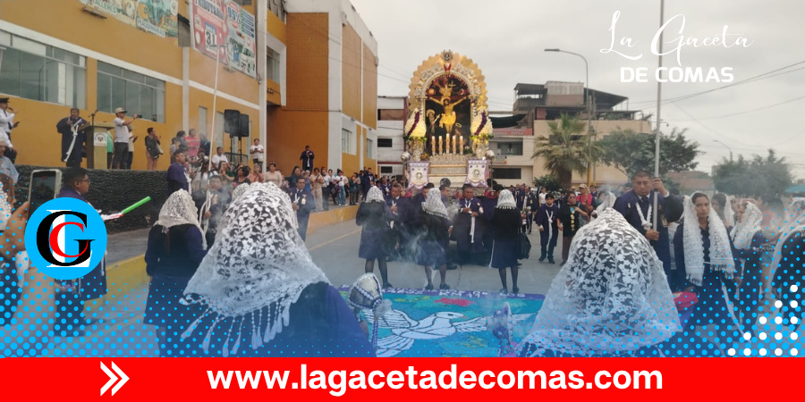 Municipalidad de Comas rinde homenaje al Señor de los Milagros durante su recorrido