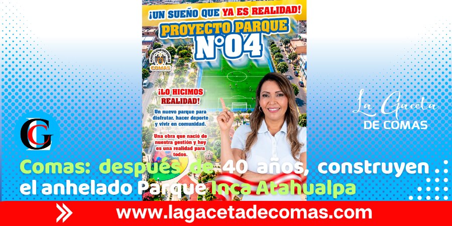 Comas: después de 40 años, construyen el anhelado Parque Inca Atahualpa