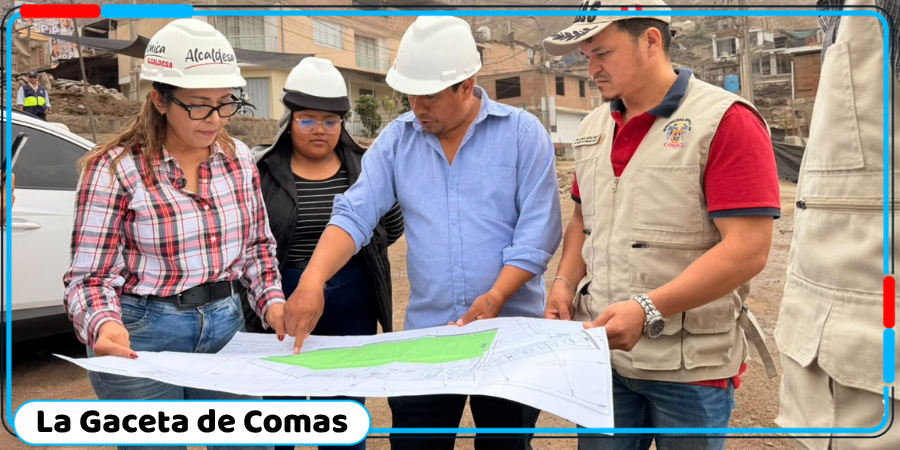 Mónica Acuña inspecciona obras emblemáticas que se ejecutan en Comas