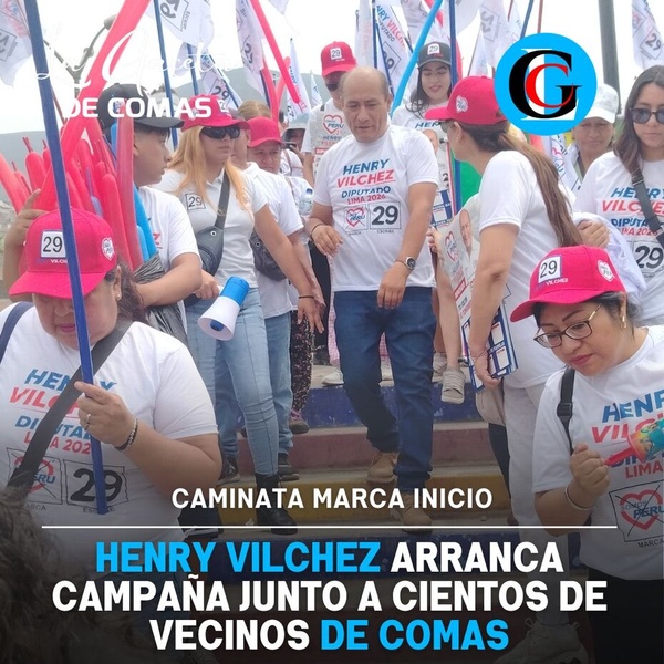 Multitud acompaña inicio de campaña de candidato Henry Vilchez Roca