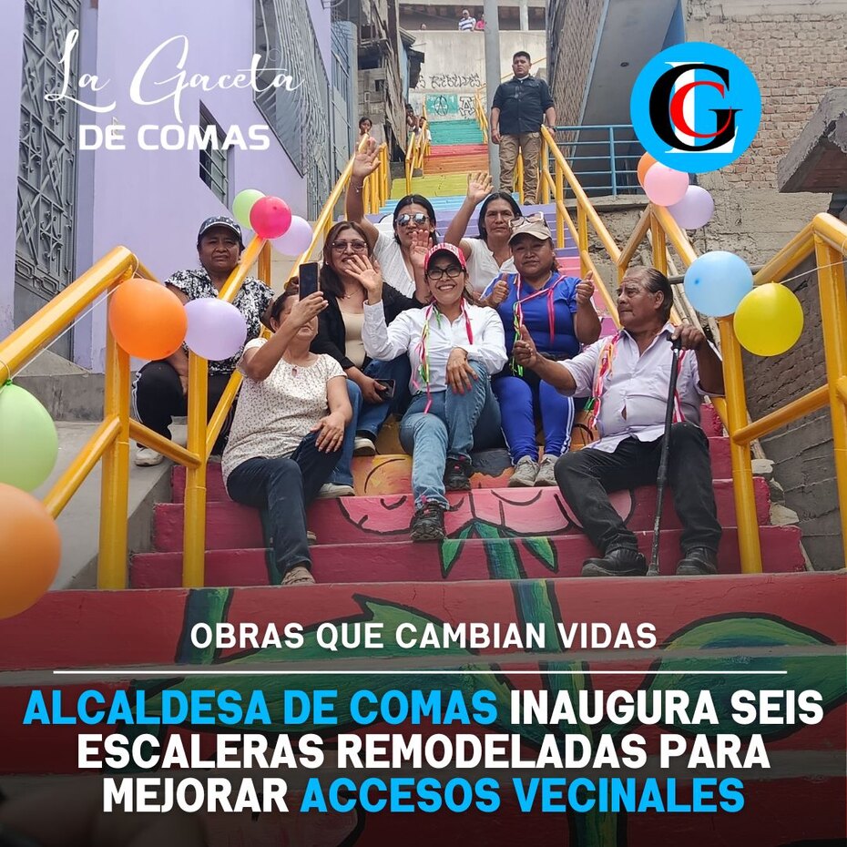 Municipalidad entrega escaleras renovadas que elevan seguridad y accesibilidad en Comas