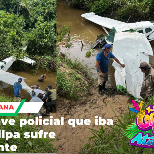 Avioneta de la PNP cae tras despegar en Contamana
