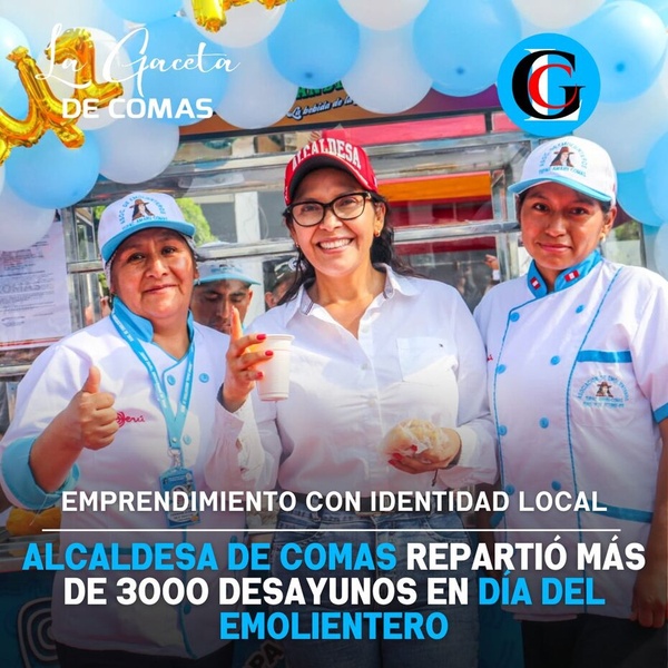 Alcaldesa de Comas celebró con orgullo el Día del Emolientero