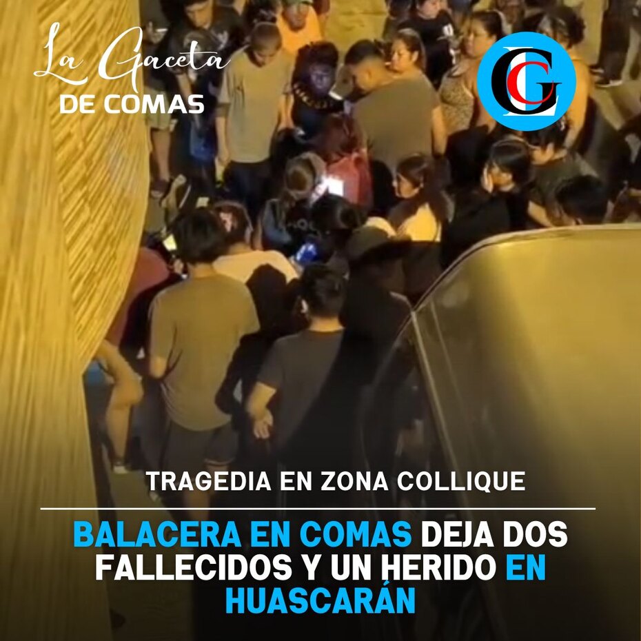 Dos jóvenes mueren y otro herido tras balacera en Collique Comas