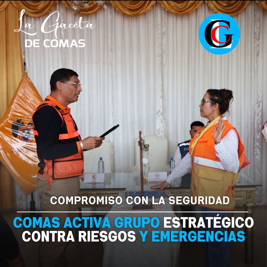 Comas fortalece gestión del riesgo y defensa civil