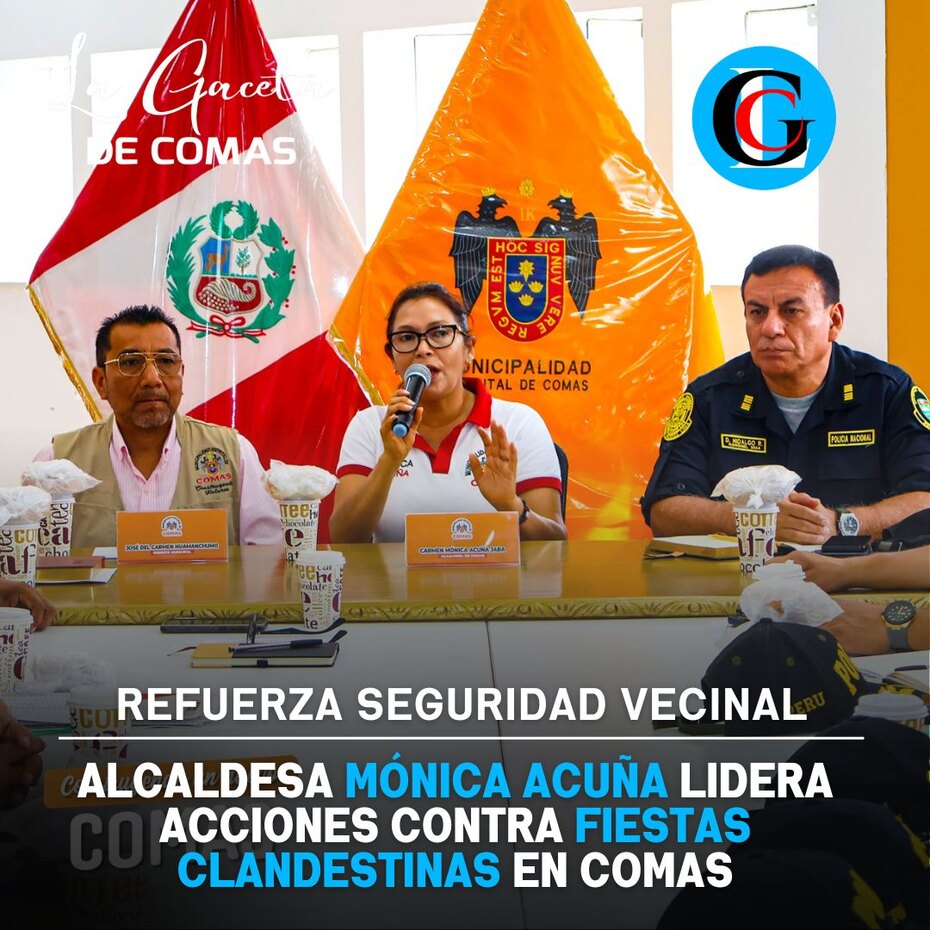 Alcaldesa Mónica Acuña lidera acciones contra fiestas clandestinas en Comas