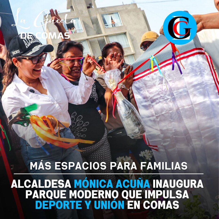Alcaldesa Mónica Acuña inaugura parque moderno que impulsa deporte y unión en Comas