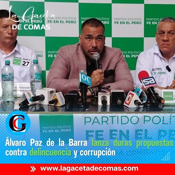 Álvaro Paz de la Barra plantea shock anticorrupción en Conferencia de Prensa