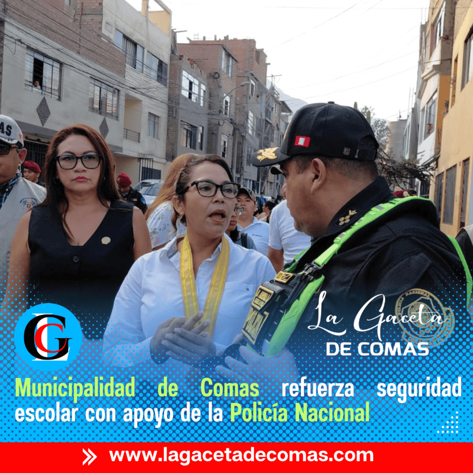 Alcaldesa de Comas lanza Plan Escolar 2026 junto a la Policía Nacional