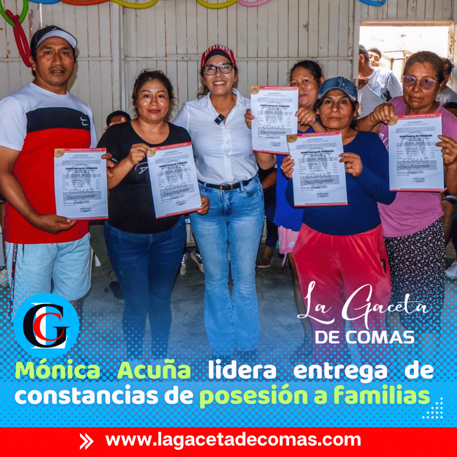 Alcaldesa Mónica Acuña entrega constancias y acerca familias a titulación