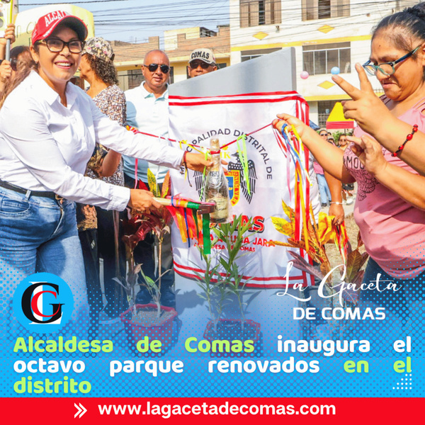 Alcaldesa Mónica Acuña inaugura octavo parque renovado en Comas