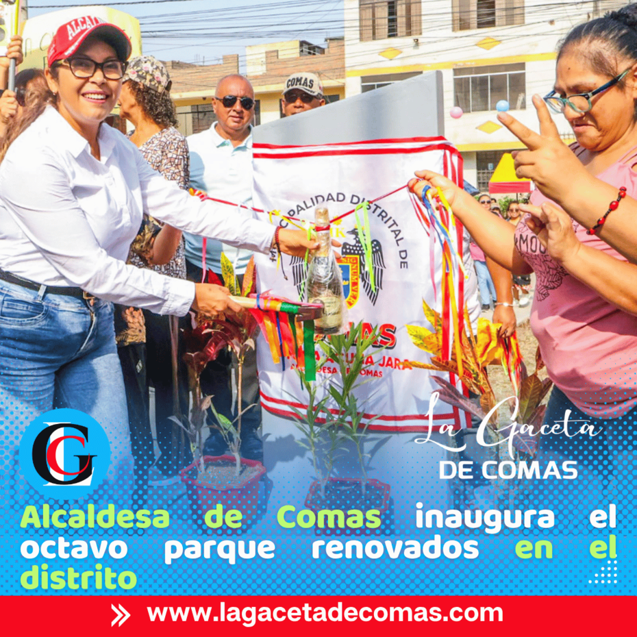 Alcaldesa Mónica Acuña inaugura octavo parque renovado en Comas