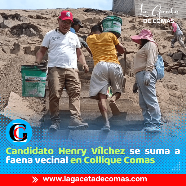 Candidato Henry Vílchez participa en faena comunal en Collique