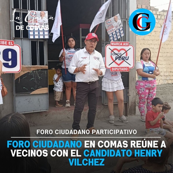 Henry Vilchez escucha demandas ciudadanas y presenta propuestas en foro
