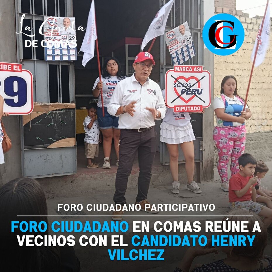 Henry Vilchez escucha demandas ciudadanas y presenta propuestas en foro