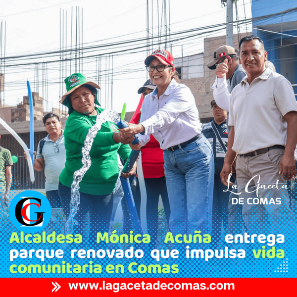 Alcaldesa Mónica Acuña inaugura noveno parque renovado en Tungasuca Comas