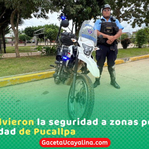Serenazgo refuerza vigilancia en parques críticos en Pucallpa
