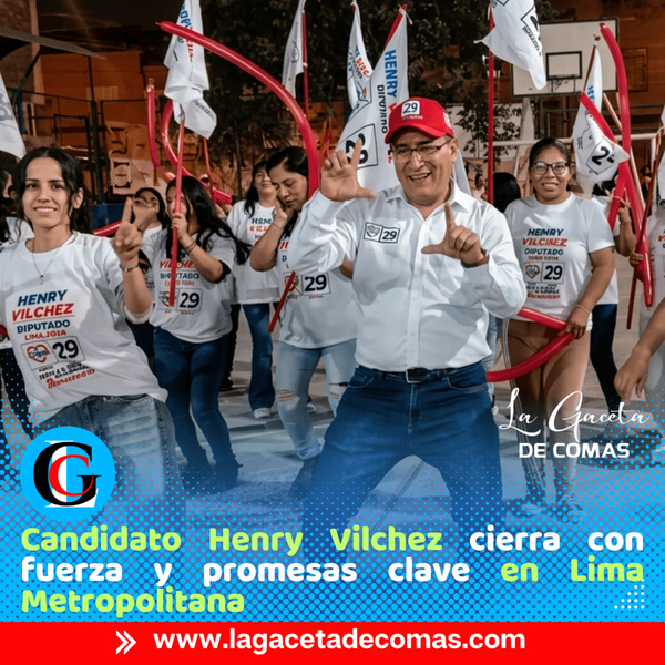 Henry Vilchez convoca a cientos y plantea propuestas para Lima Norte en Cierre de Campaña