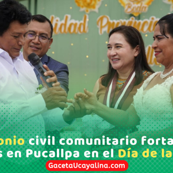 Matrimonio civil comunitario une a 50 parejas en Pucallpa