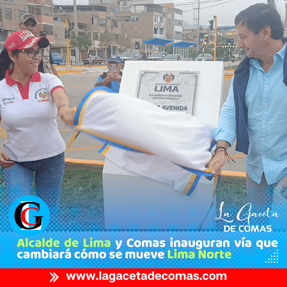 Alcaldesa de Comas y alcalde de Lima inauguran renovada Av. Metropolitana de 3.5 km
