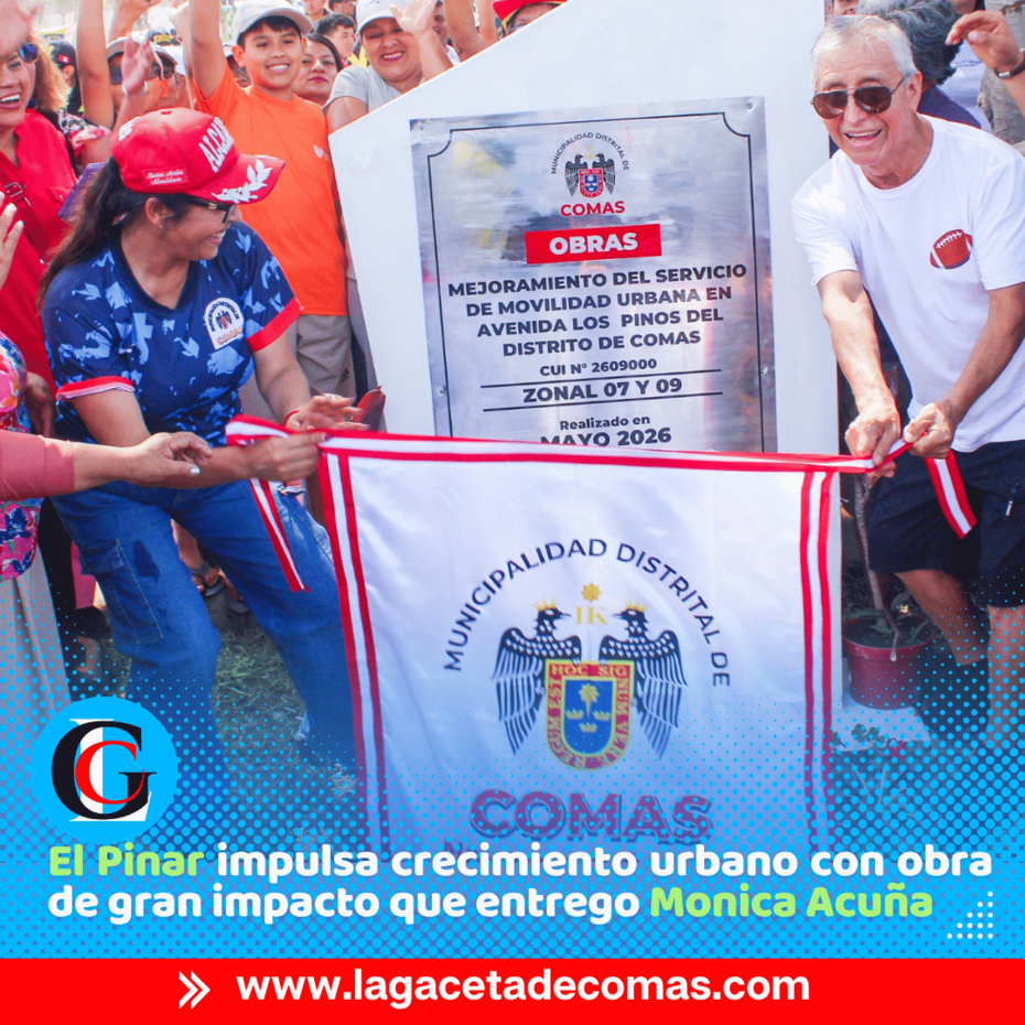 El Pinar: Alcaldesa de Comas entrega obra que beneficia a 100 mil vecinos