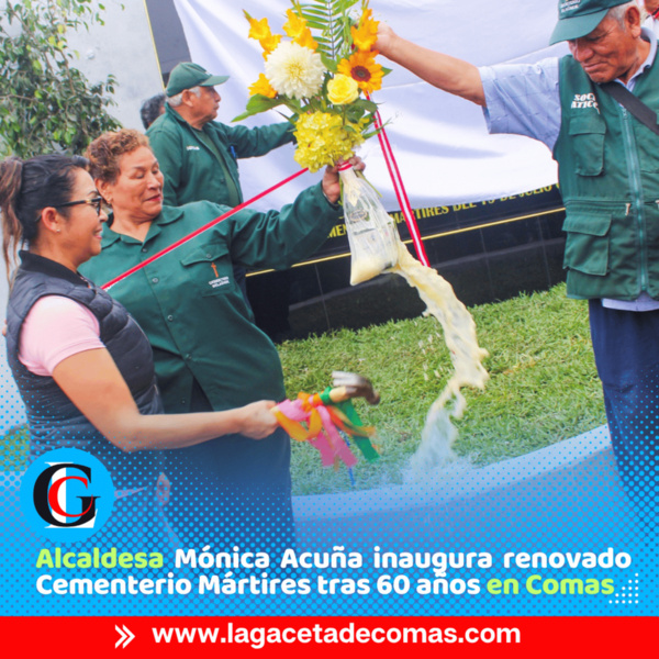 Alcaldesa de Comas Mónica Acuña inaugura renovado Cementerio Mártires tras 60 años