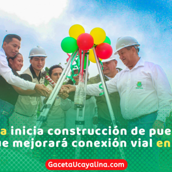 Colocan primera piedra de puente Parocancha que conectará con varios pueblos del distrito de Tahuanía