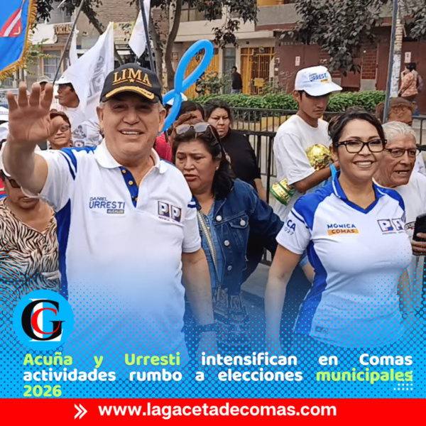 Mónica Acuña y Urresti recorren Comas con propuestas electorales