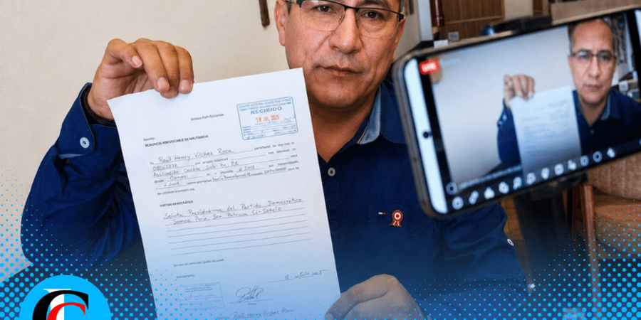 Henry Vílchez renuncia a Somos Perú y anuncia nuevo rumbo político
