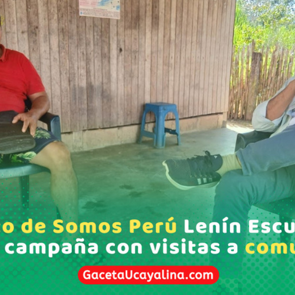 Lenín Escudero dialoga con pobladores durante visita a Oventeni