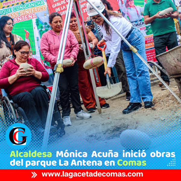 Alcaldesa Mónica Acuña inició obras del parque La Antena en Comas
