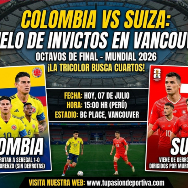 Colombia y Suiza se enfrentan en Vancouver por un boleto a cuartos de final
