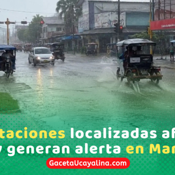 Intensa lluvia en Manantay provoca aniegos y dificulta tránsito vehicular
