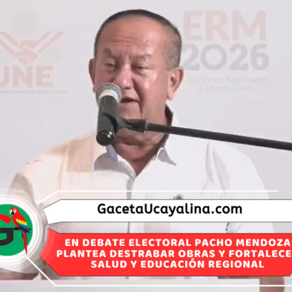 Pacho Mendoza propone en Debate Electoral unidad, obras y desarrollo productivo para Ucayali