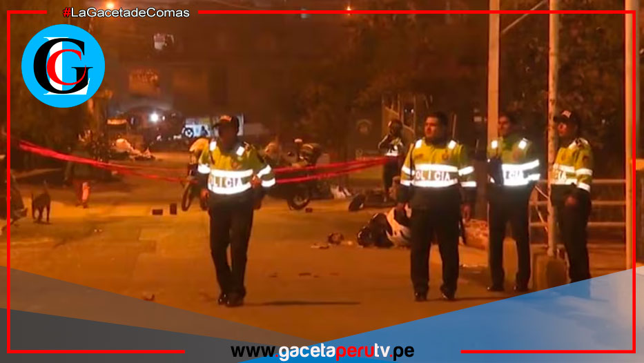 Sicario en moto ataca a joven en Comas y lo hiere gravemente