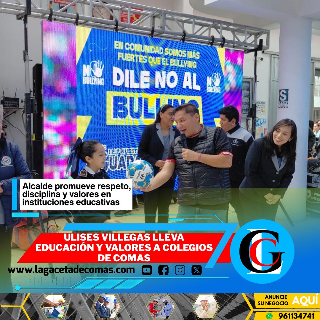 Ulises Villegas lleva educación y valores a colegios de Comas