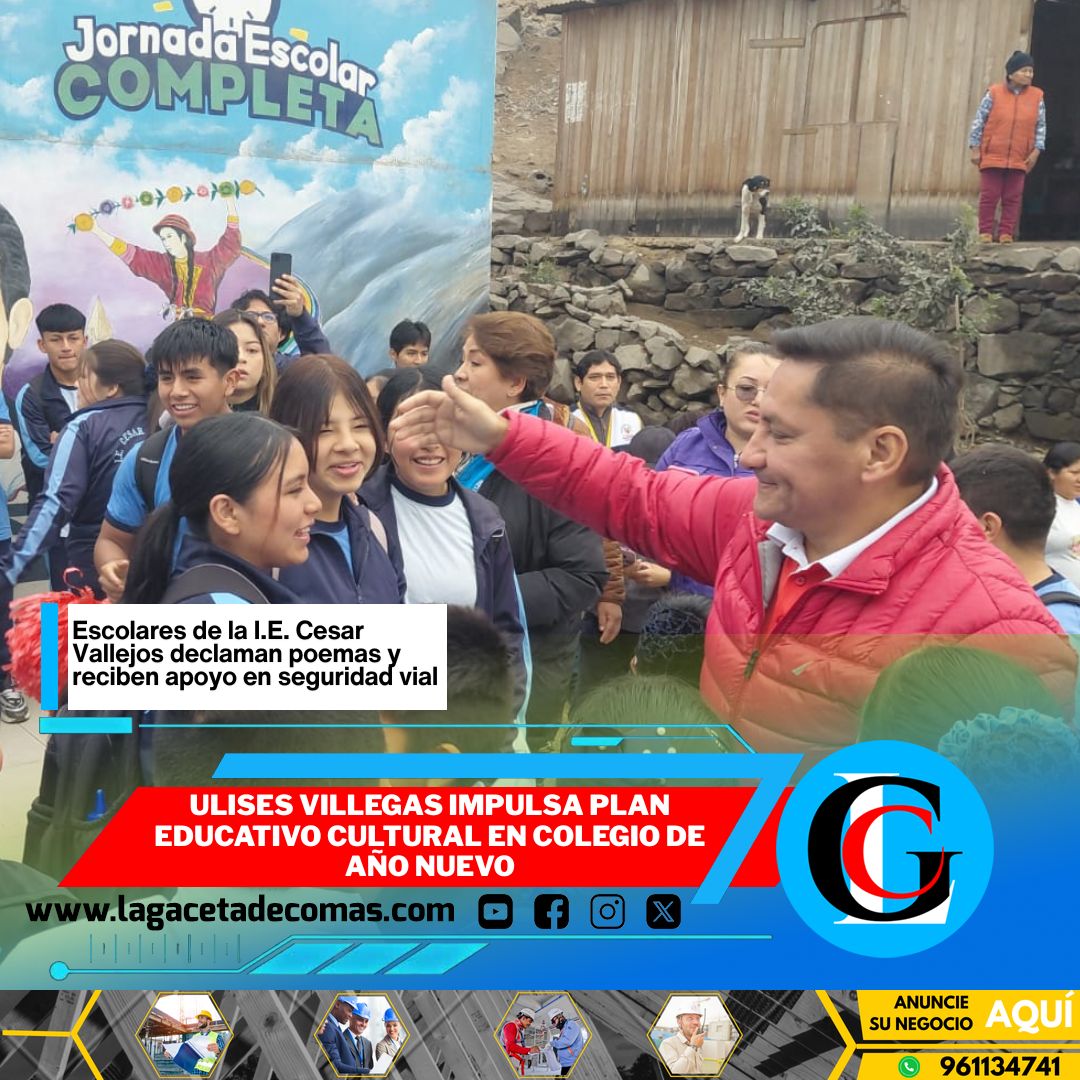 Ulises Villegas impulsa plan educativo cultural en colegio de Año Nuevo