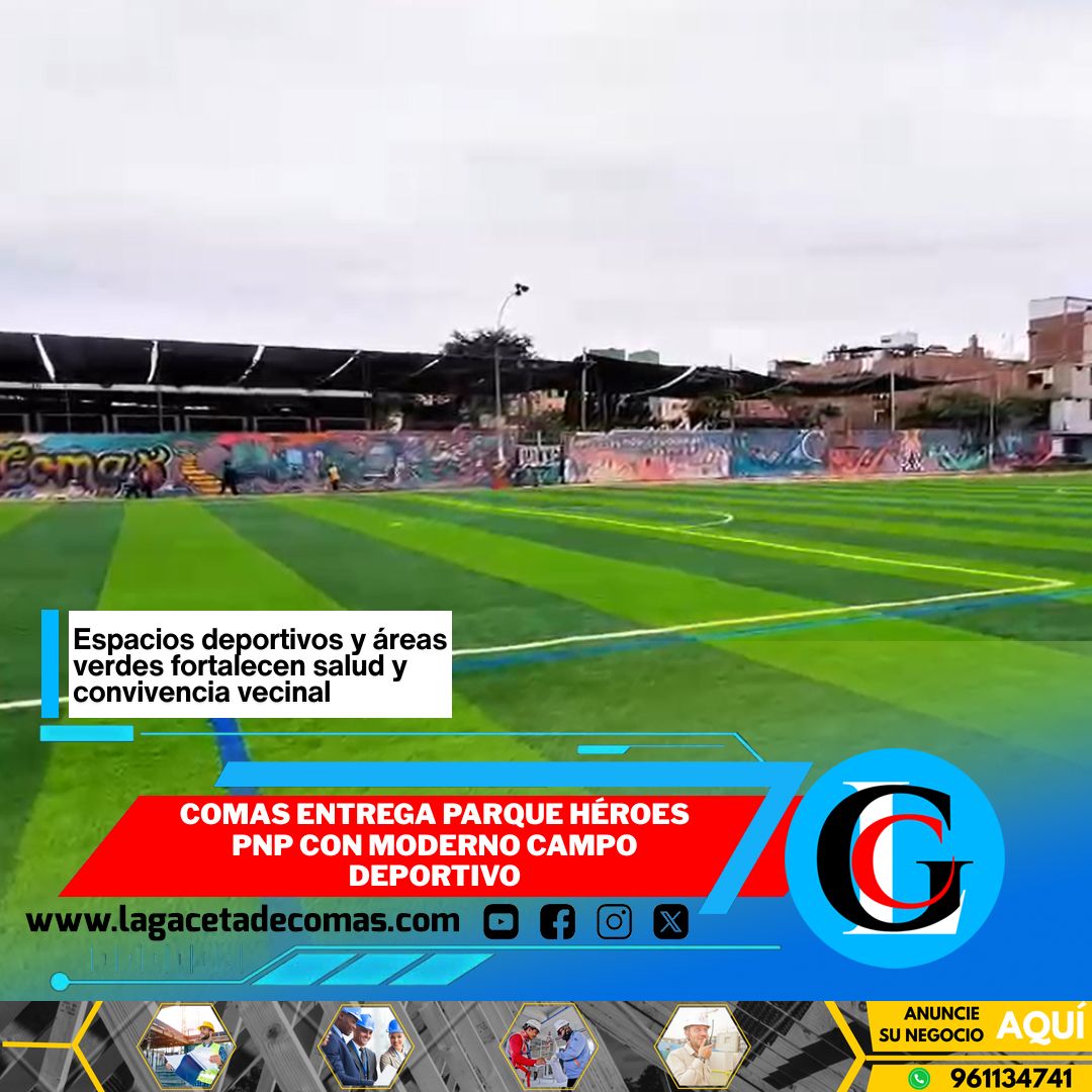 Comas entregará parque Héroes PNP con moderno campo deportivo