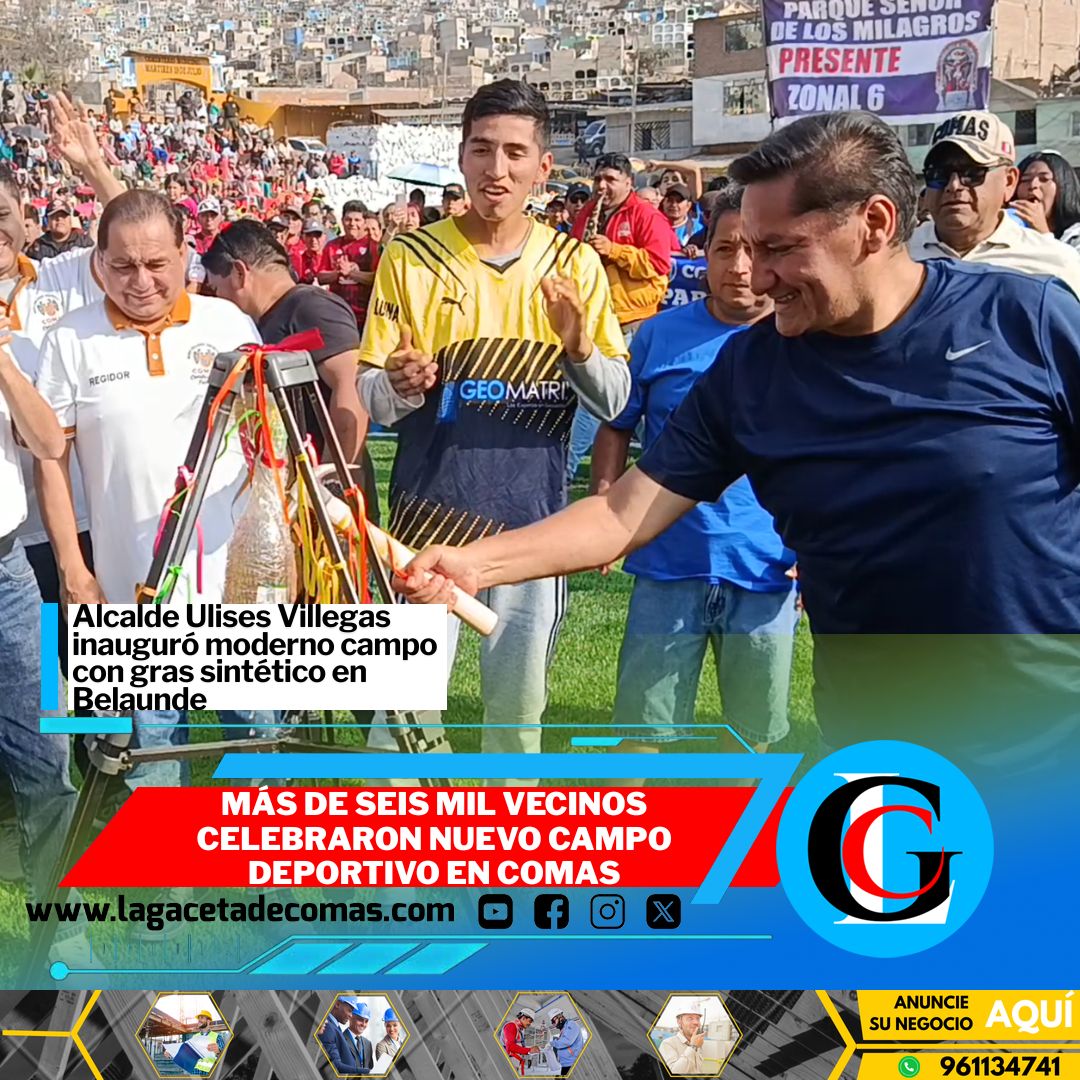 Más de seis mil vecinos celebraron nuevo campo deportivo en Comas