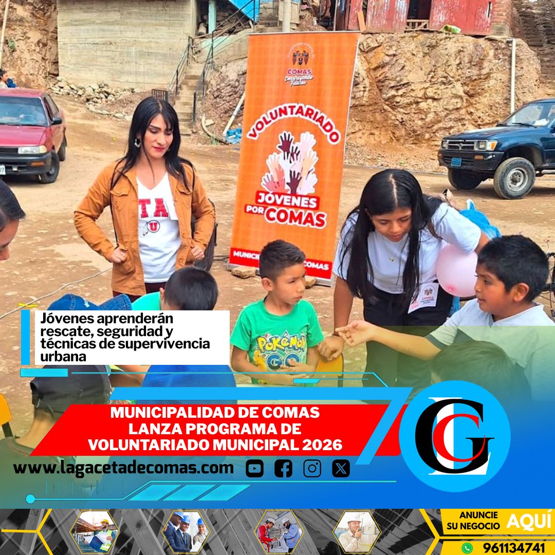 Municipalidad de Comas lanza programa de voluntariado municipal 2026