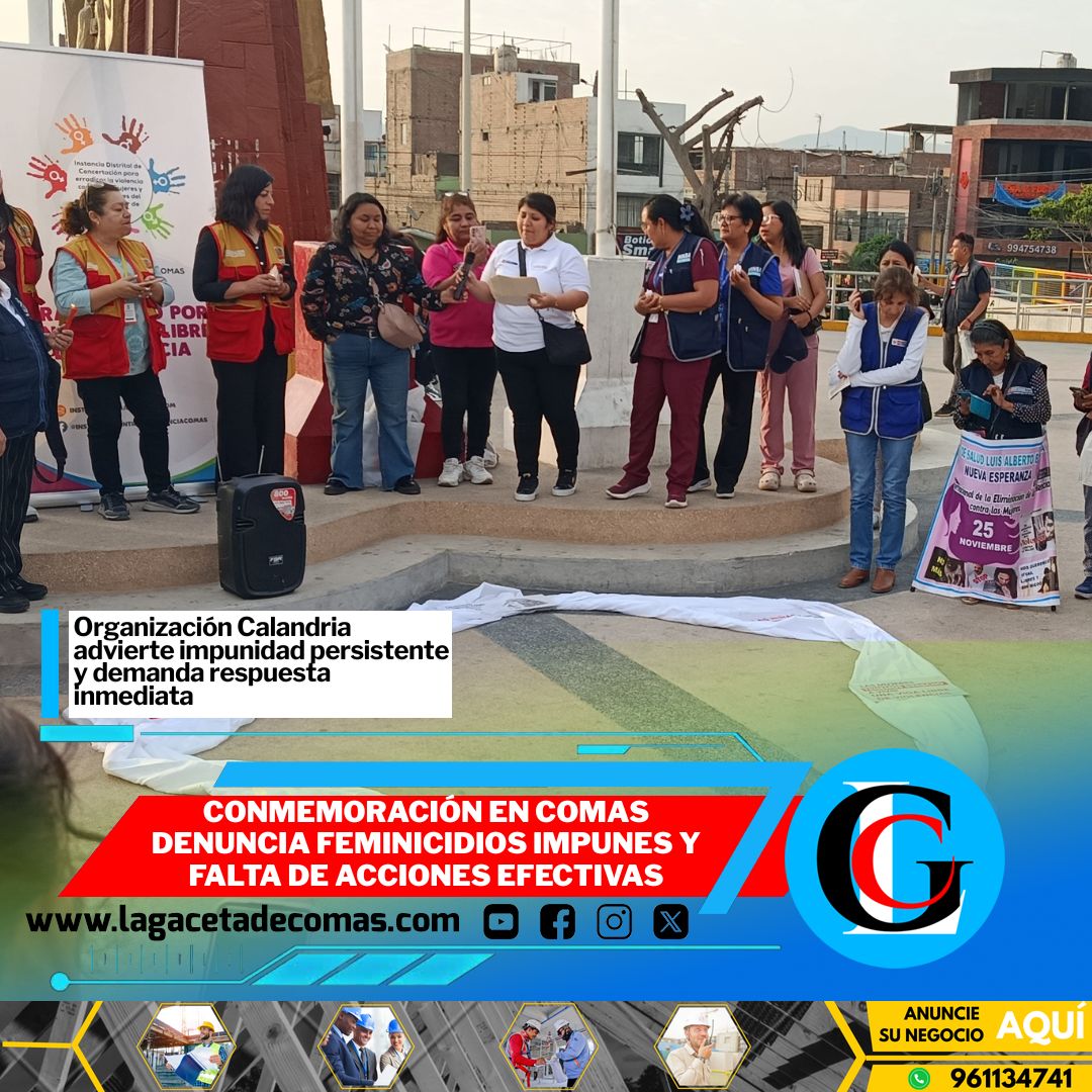 Conmemoración en Comas denuncia feminicidios impunes y falta de acciones efectivas