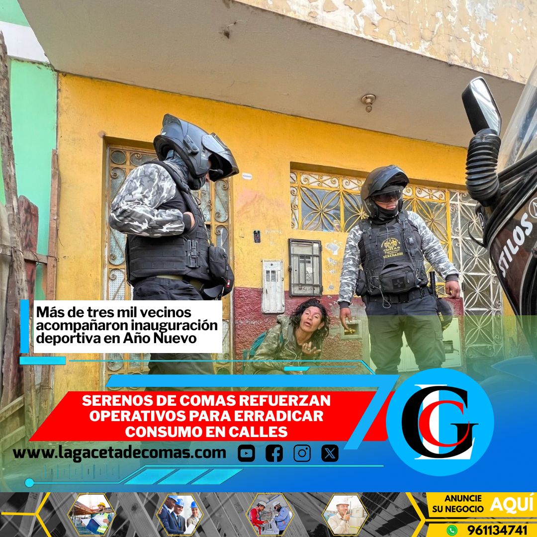 Serenos de Comas refuerzan operativos para erradicar consumo en calles