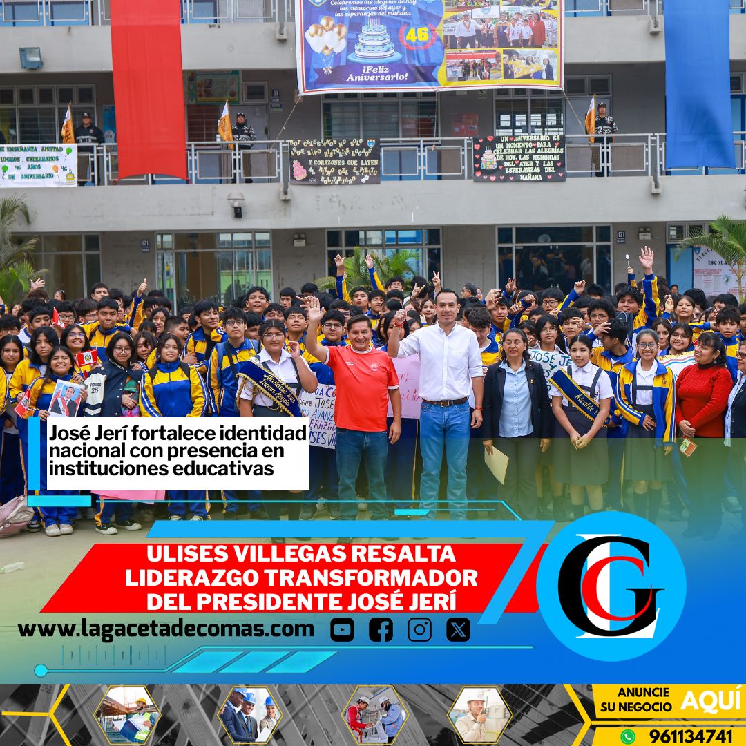 Ulises Villegas resalta liderazgo transformador del presidente José Jerí