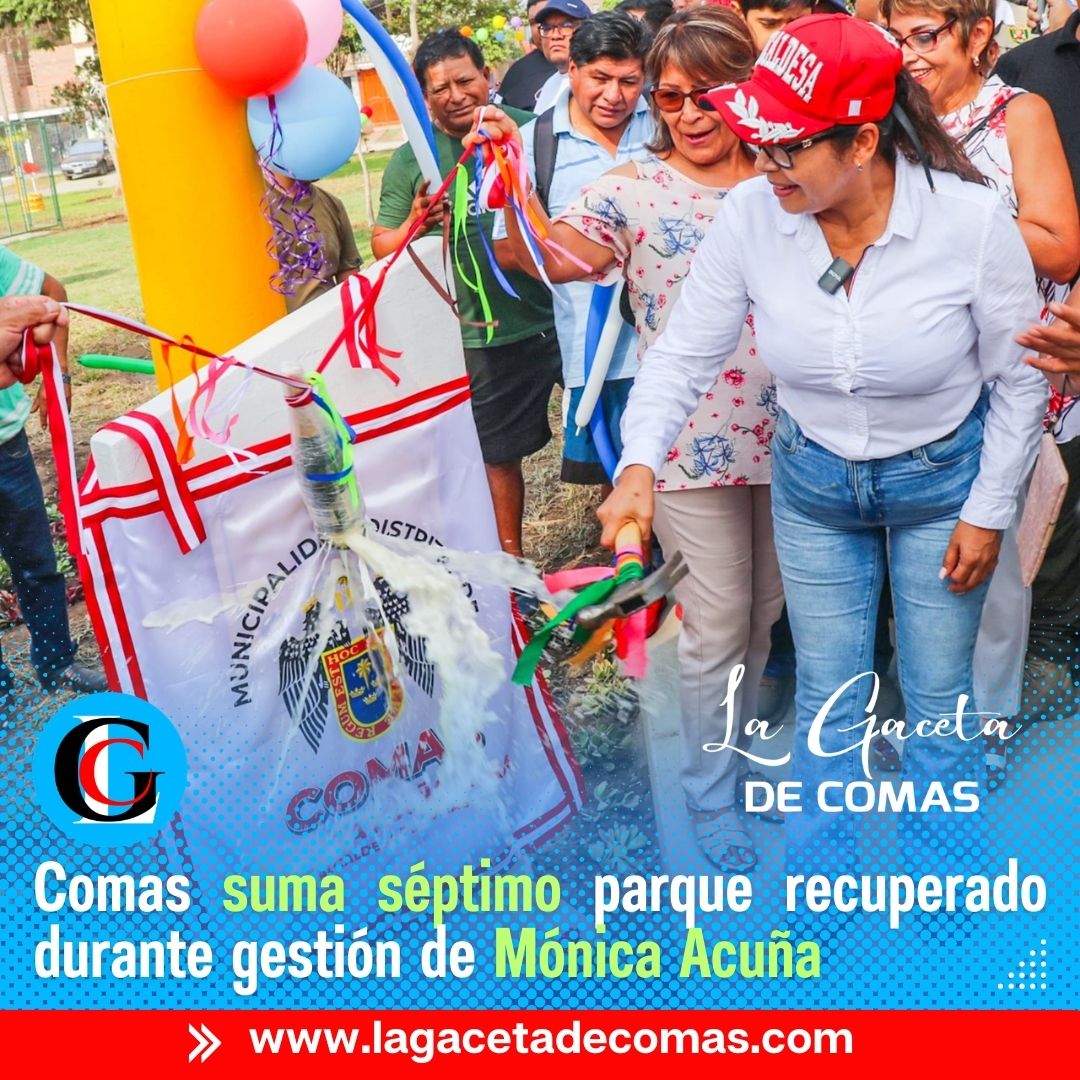 Alcaldesa Mónica Acuña inaugura séptimo parque recuperado en Comas este año