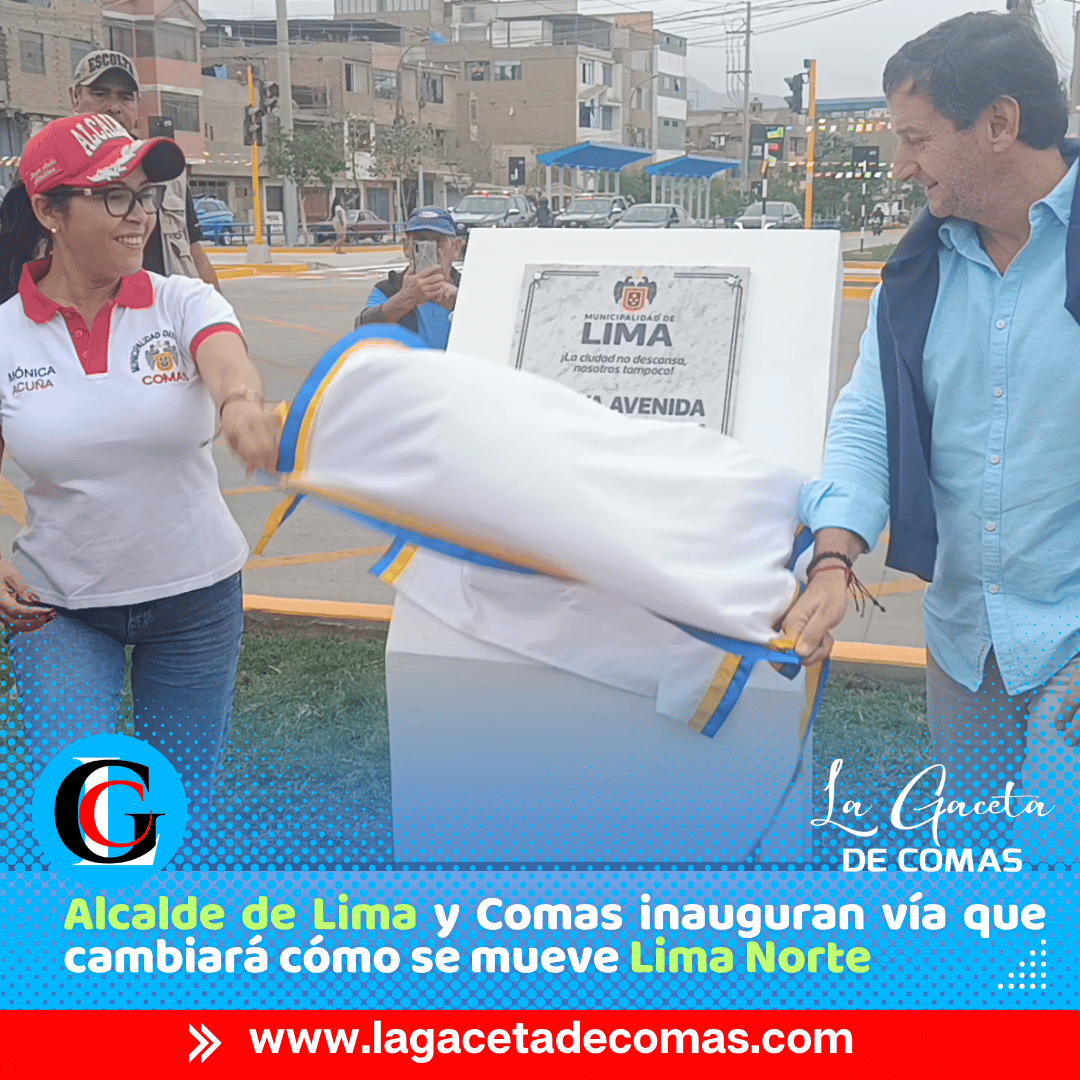 Alcaldesa de Comas y alcalde de Lima inauguran renovada Av. Metropolitana de 3.5 km