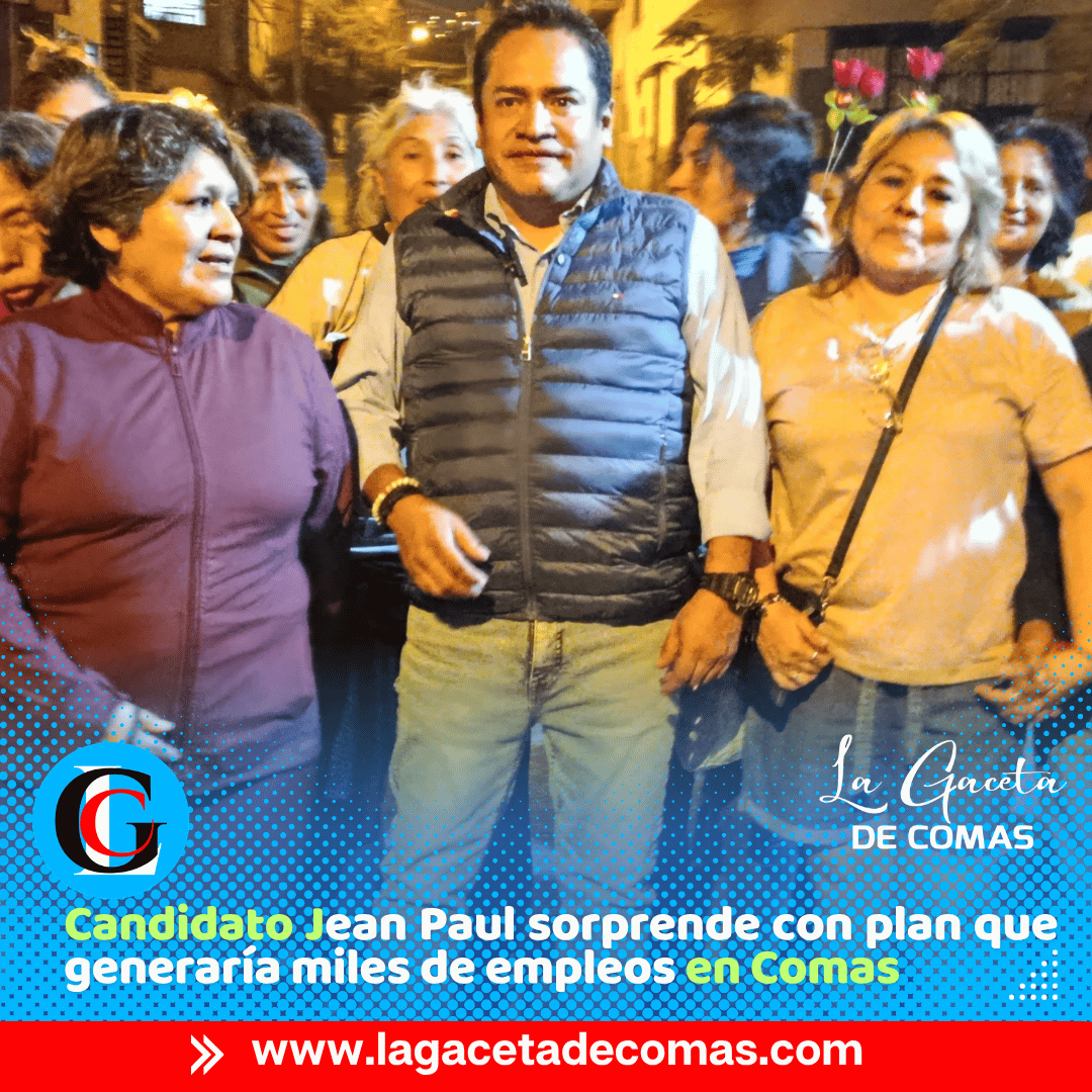 Candidato Jean Paul Granados anuncia empleo y obras en Comas