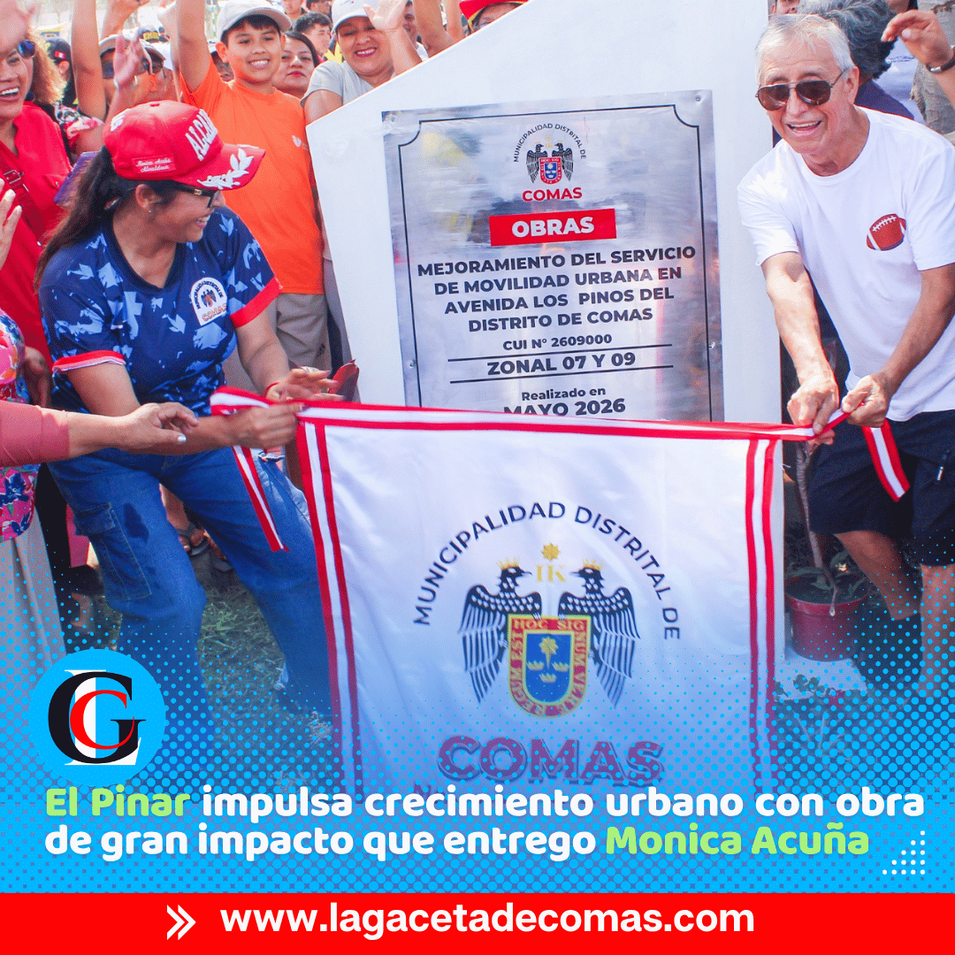 El Pinar: Alcaldesa de Comas entrega obra que beneficia a 100 mil vecinos