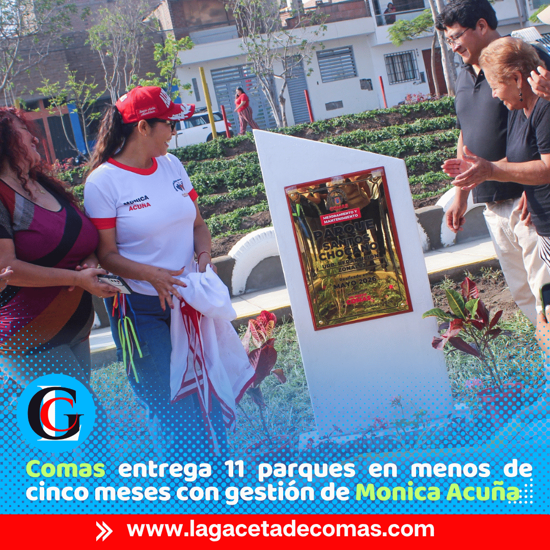 Comas entrega 11 parques en menos de cinco meses con gestión de alcaldesa de Comas Mónica Acuña