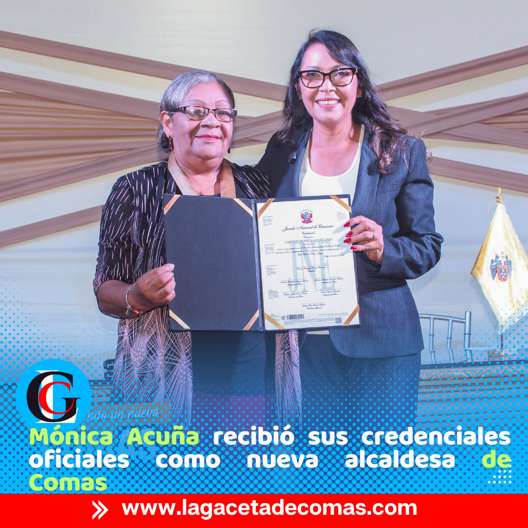 Mónica Acuña recibió sus credenciales oficiales como nueva alcaldesa de Comas